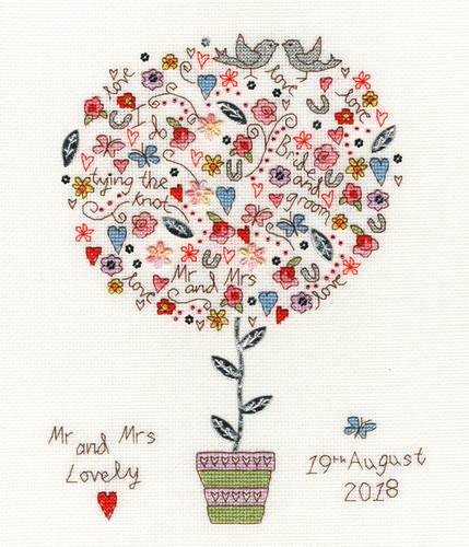 Love Vows Cross Stitch Kit By Bothy Threads