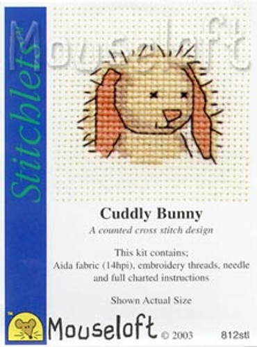 Cuddly Bunny Cross Stitch Kit by Mouse Loft