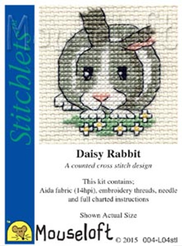 Daisy Rabbit Cross Stitch Kit by Mouse Loft