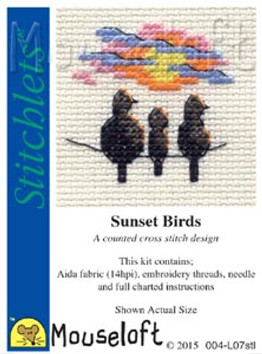 Sunset Birds Cross Stitch Kit by Mouse Loft