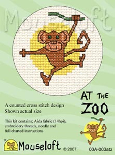 Monkey Cross Stitch Kit by Mouse Loft