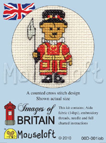 Beefeater Teddy Cross Stitch Kit by Mouse Loft