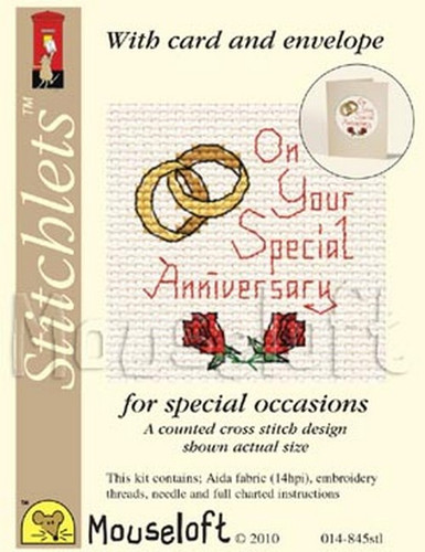 Special Anniversary Cross Stitch Kit by Mouse Loft