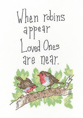 'When Robins Appear' Cross Stitch Kit By Heritage