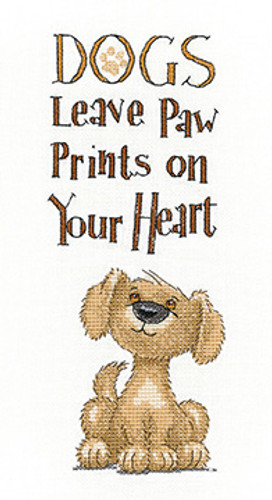 Paw Prints Cross Stitch Kit By Heritage