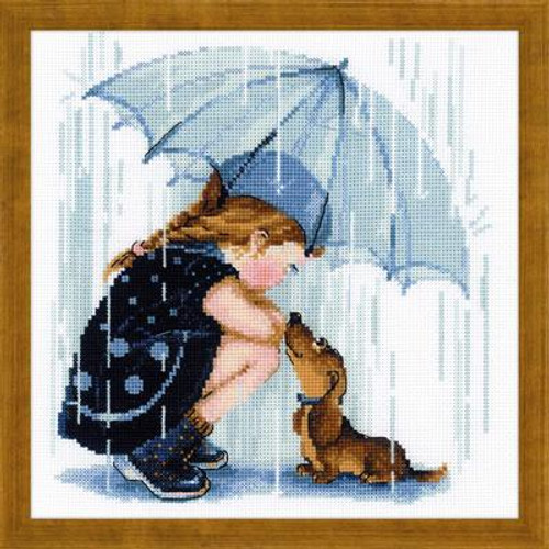 Under my Umbrella Cross Stitch Kit By Riolis