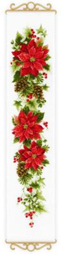 Poinsettia Banner Cross Stitch Kit By Riolis