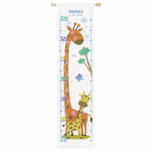 Giraffe Height Chart Cross Stitch Kit By Vervaco