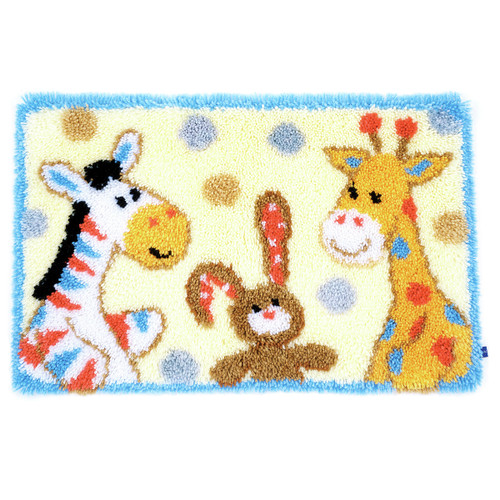 Furry Friends Latch Hook Rug Kit By Vervaco