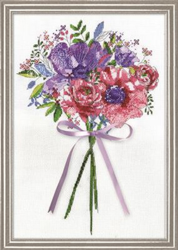 Flowers & Lace Cross Stitch Kit By Design Works