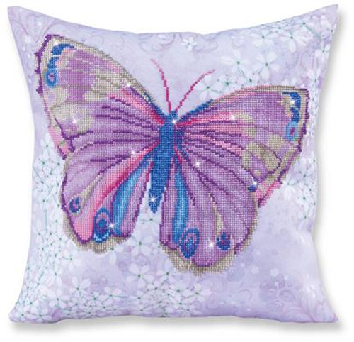 Papillon Mauve Pillow Craft Kit by Diamand Dotz