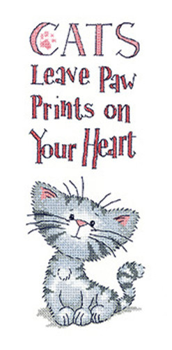 Cats' Paw Prints Cross Stitch Kit By Heritage