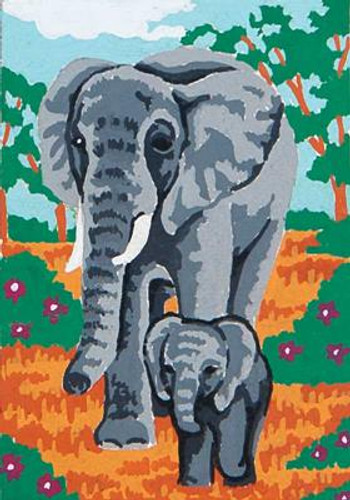 Elephant & Calf CANVAS By Grafitec