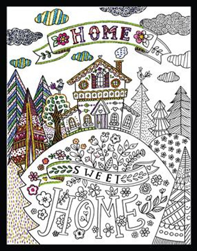 Zenbroidery - Our Home Sweet Home Printed Embroidery Kit By Design Works