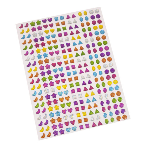 Gem Worksheet: Pack of 280 Mixed Colours and Shapes