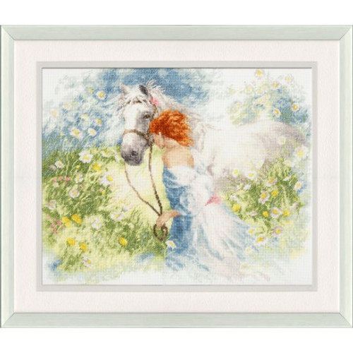 White Dream Cross Stitch Kit by Golden Fleece