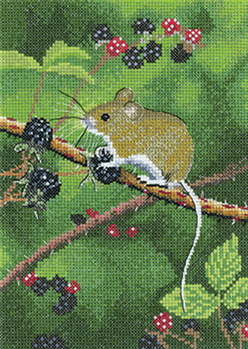 Wood Mouse Cross Stitch Kit By Heritage Crafts