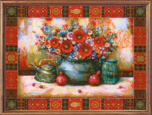 Still Life By N. Japaridze Painting Cross Stitch Kit By Riolis