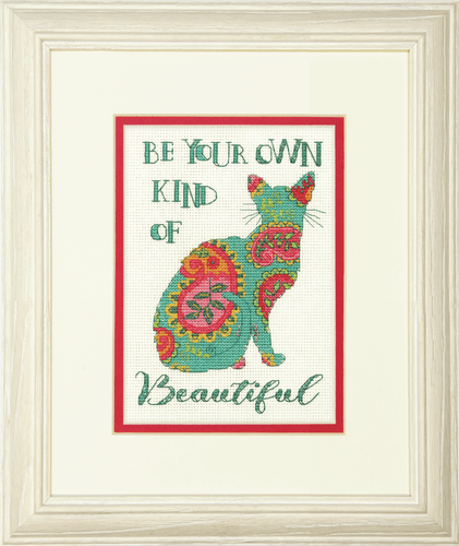 Counted Cross Stitch: Paisley Cat By Dimensions