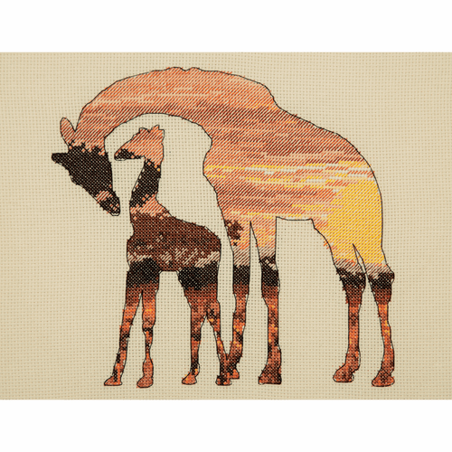 Giraffes Silhouette Cross Stitch Kit by Maia