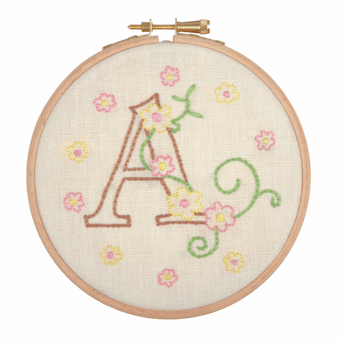 Embroidery Hoop Kit: Baby Letters by Anchor