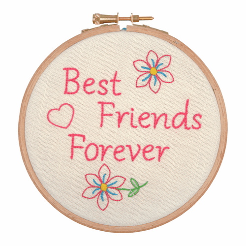 Embroidery Hoop Kit: Best Friends for Ever By Anchor