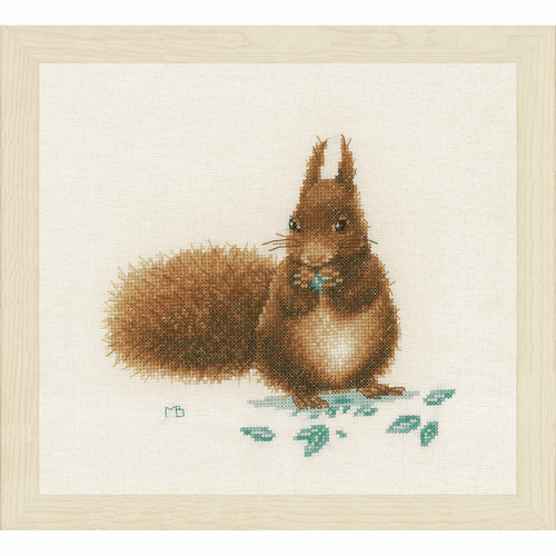 Counted Cross Stitch Kit: Squirrel By Lanarte