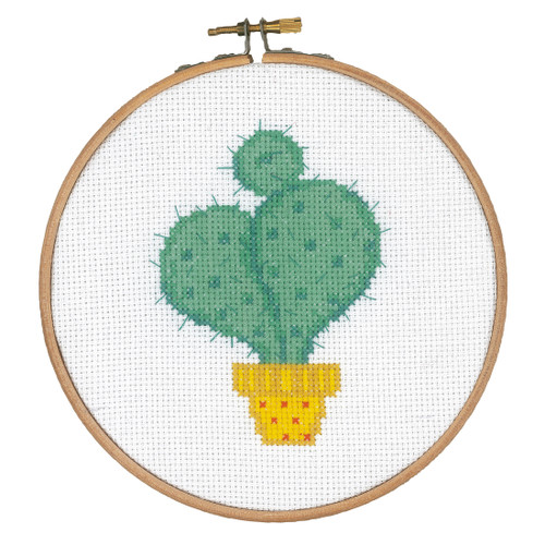 Counted Cross Stitch Kit with Embroidery Ring: Cactus I By Vervaco