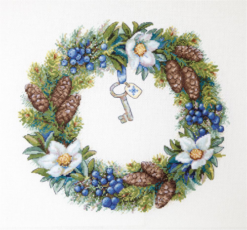 Winter Wreath Cross Stitch Kit By Merejka