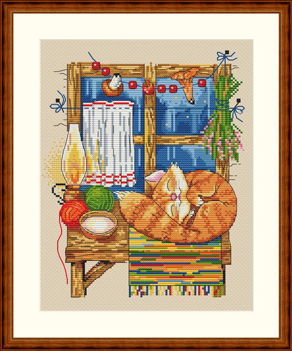 The Cat Cross Stitch Kit By Merejka