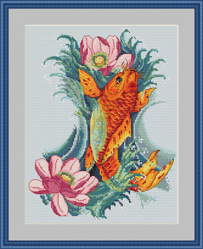 Golden Koi Cross Stitch Kit By  Merejka