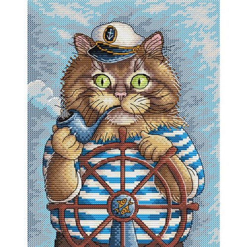 Kitten Boat Cross Stitch Kit by MP Studia