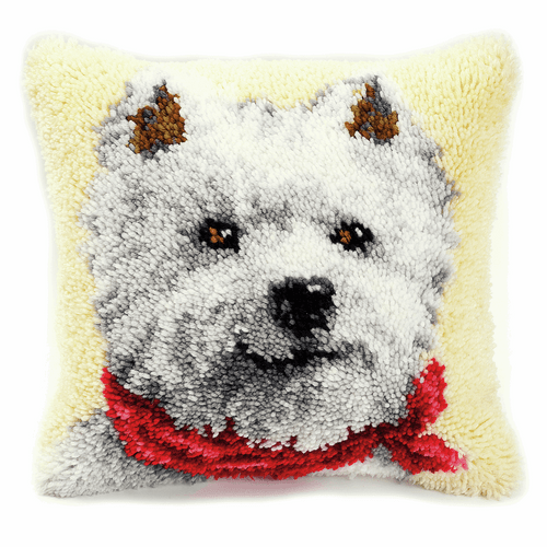 Latch Hook Kit: Cushion: West Highland Terrier By Vervaco