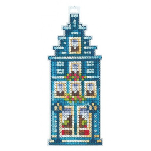 Turquoise House Cross Stitch Kit by Andriana