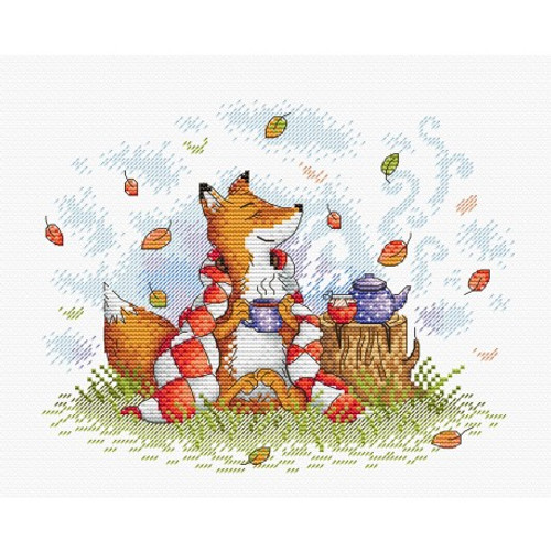 Autumn Tea Cross Stitch Kit by MP Studia