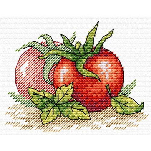 Ripe Tomatoes Cross Stitch Kit by MP Studia