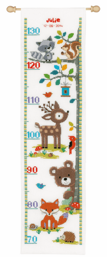 Counted Cross Stitch Height Chart: Forest Animals II by Vervaco