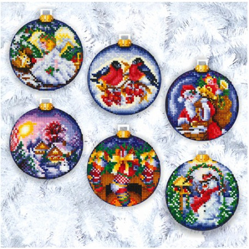 Christmas Balls Cross stitch kit by Andriana