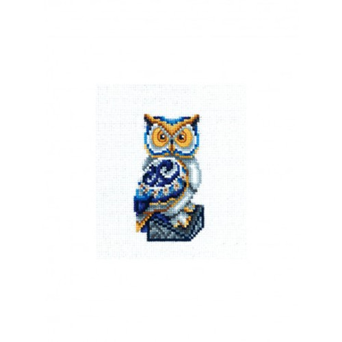 Owl Figurine Counted Cross Stitch Kit by Andriana