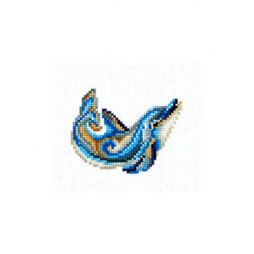 Dolphin Figurines Counted Cross Stitch Kit by Andriana