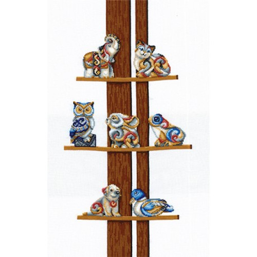 Collection of Figurines Cross Stitch Kit by Andriana