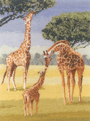 Giraffes Cross Stitch Kit by Heritage