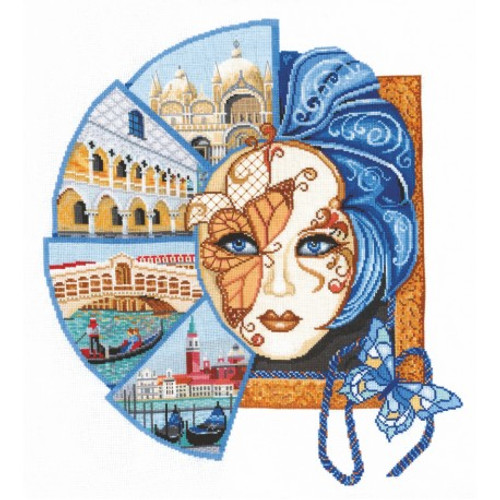 VENETIAN MASK -cross stitch kit by Andriana