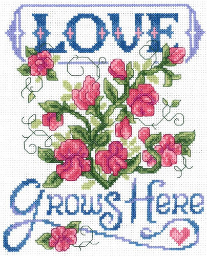 Love Grows Here  Cross Stitch Chart by Ursula Michaels