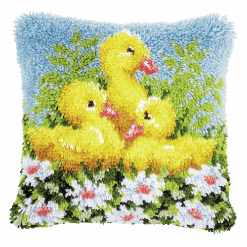 Latch Hook Kit: Cushion: Ducks By Vervaco