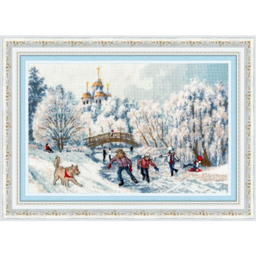 Christmas Morning Cross Stitch Kit by Golden Fleece