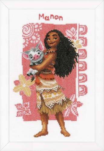 Counted Cross Stitch Kit: Disney: Moana & Pua By Vervaco