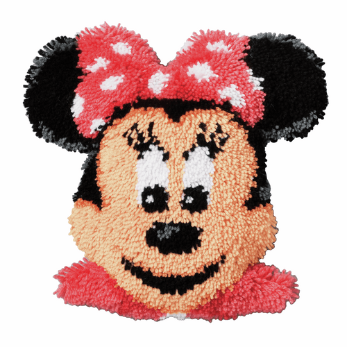 Latch Hook Kit: Shaped Cushion: Disney: Minnie Mouse By Vervaco