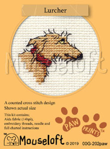 Lurcher Cross Stitch Kit by Mouseloft