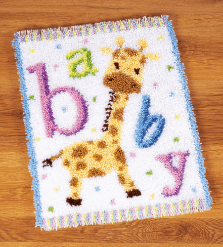 Latch Hook Kit: Rug: Baby Giraffe II By Vervaco